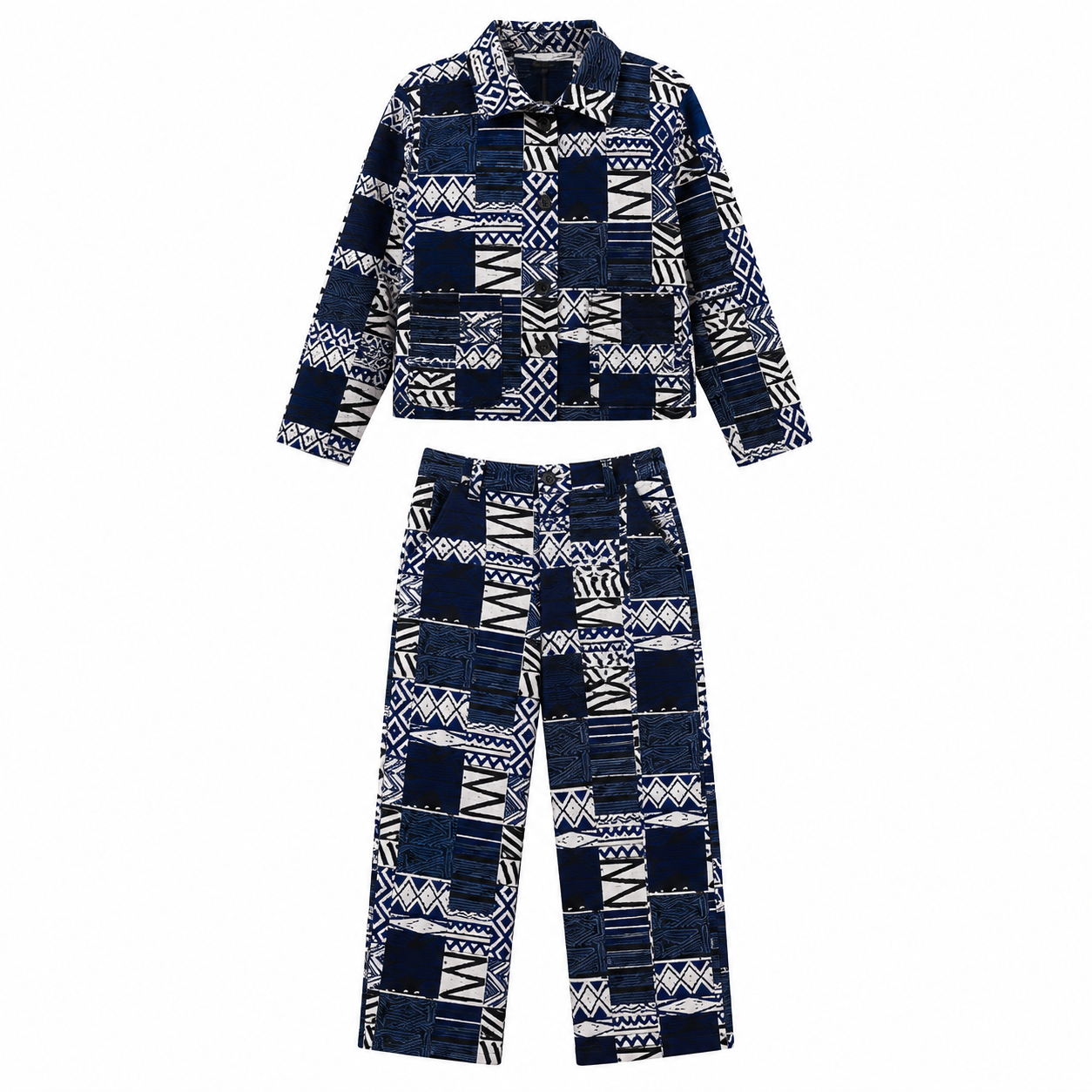 Aqua Bogolan & Pantalan Coat