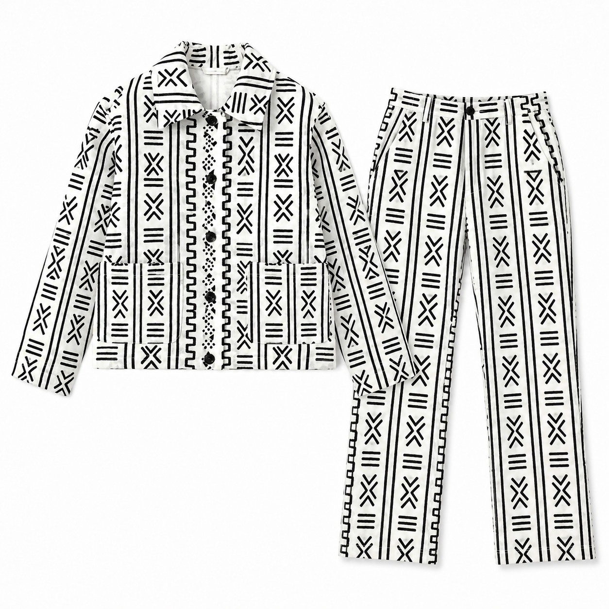 White Royale coat and trousers